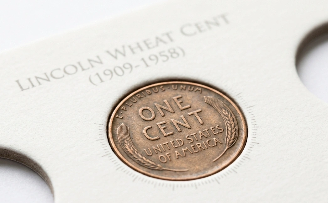 macro close-up of a Lincoln Wheat Cent